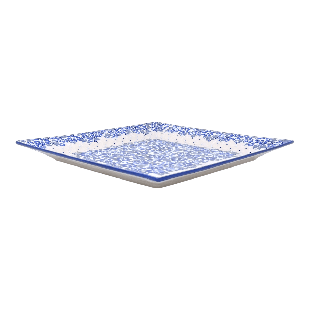 Plate, Square, Dinner, 11.25" Plate in "Winter Hibiscus" by Manufaktura | T145U-JZ42
