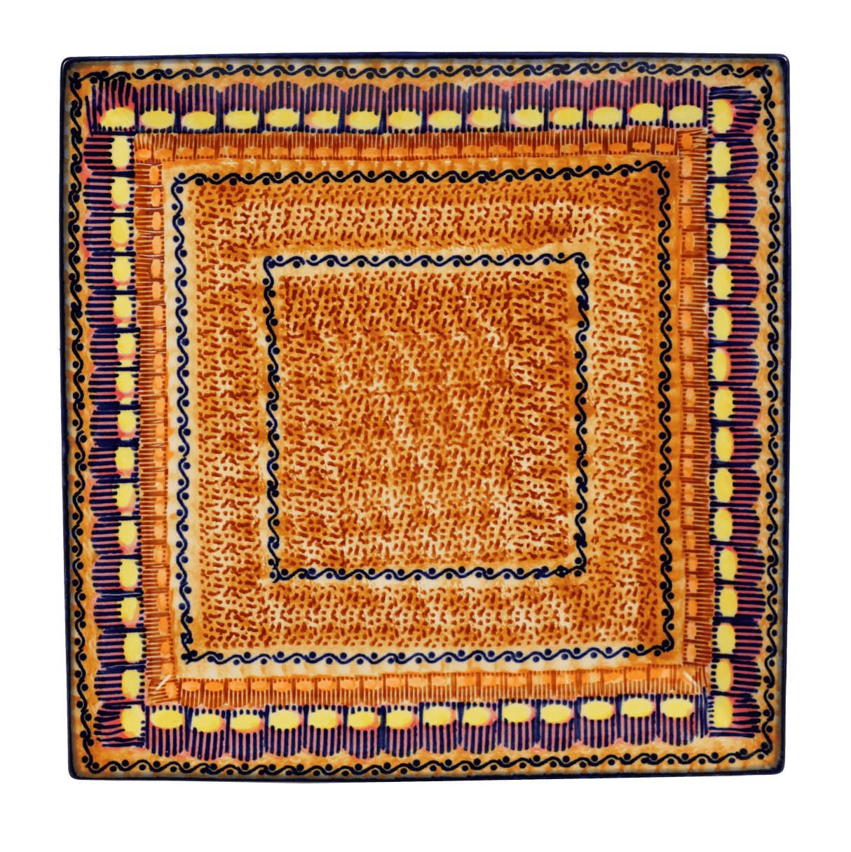 Plate, Square, Dinner, 11.25" Plate in "Desert Sunrise" by Manufaktura | T145U-KLJ