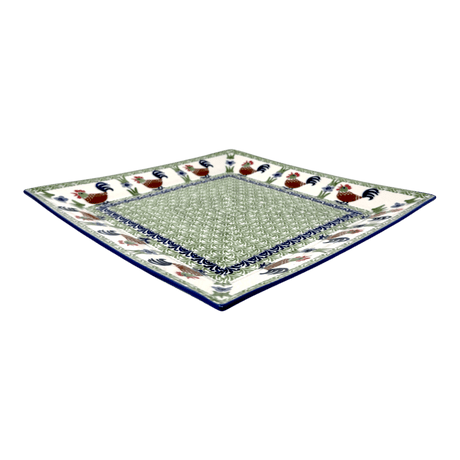 Plate, Square, Dinner, 11.25" Plate in "Chicken Dance" by Manufaktura | T145U-P320