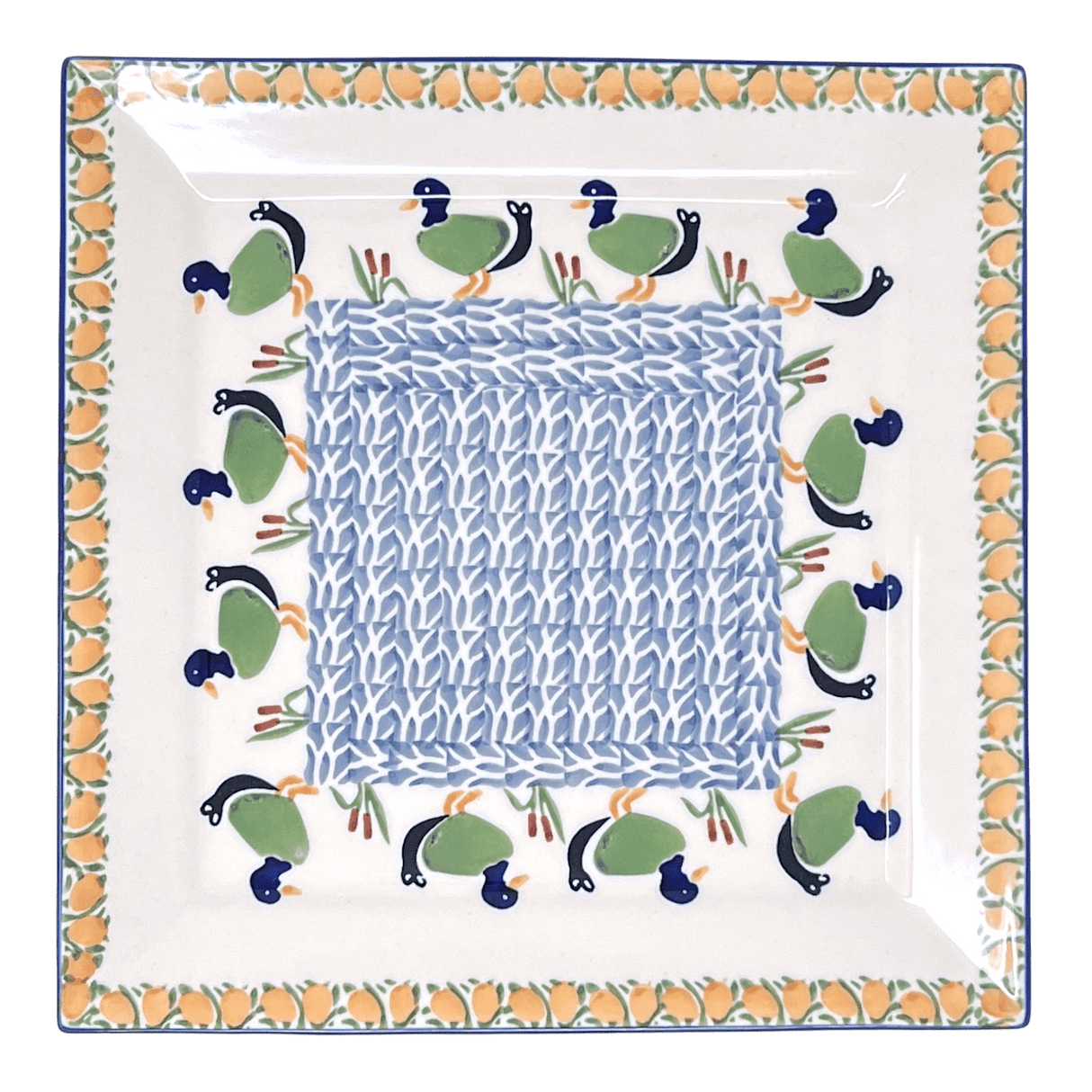 Plate, Square, Dinner, 11.25" Plate in "Ducks in a Row" by Manufaktura | T145U-P323