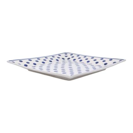 Plate, Square, Salad, 9" in "Polka Dot" by Manufaktura | T146T-61