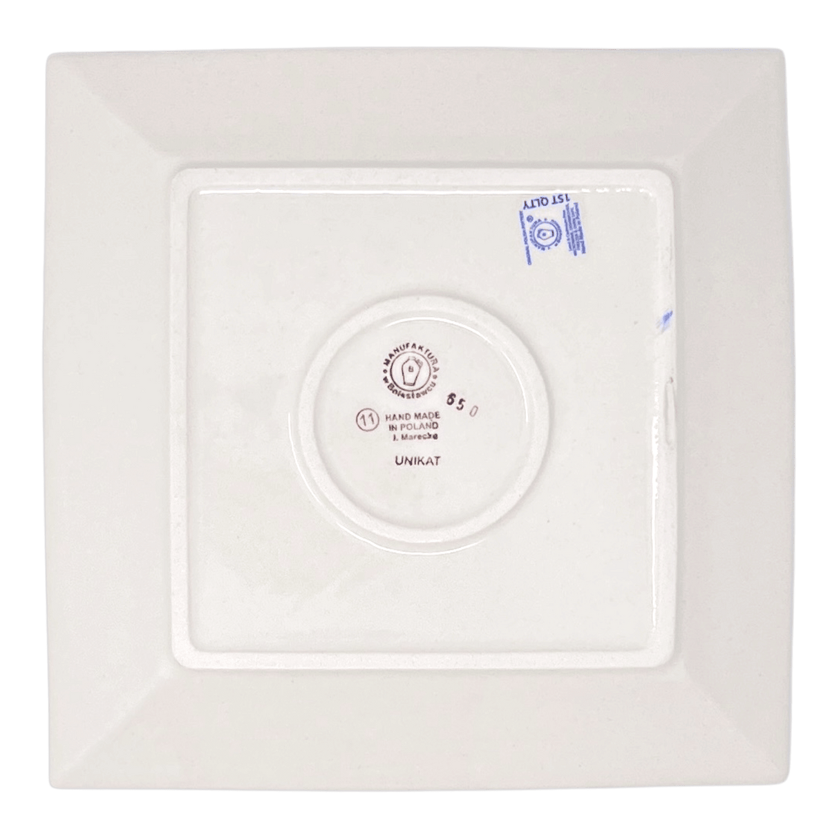 Plate, Square, Salad, 9" in "Polka Dot" by Manufaktura | T146T-61
