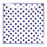 Plate, Square, Salad, 9" in "Polka Dot" by Manufaktura | T146T-61