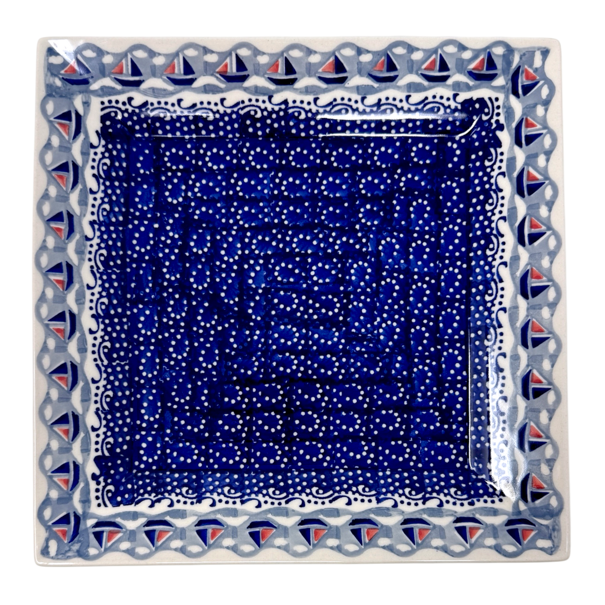 Plate, Square, Salad, 9" in "Smooth Sailing" by Manufaktura | T146T-DPMA