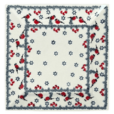Plate, Square, Salad, 9" in "Red Bird" by Manufaktura | T146T-GILE