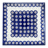 Plate, Square, Salad, 9" in "Peacock Dot" by Manufaktura | T146U-54K