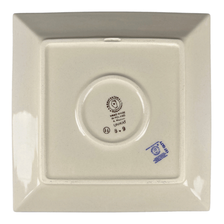 Plate, Square, Salad, 9" in "Misty Blue" by Manufaktura | T146U-61A
