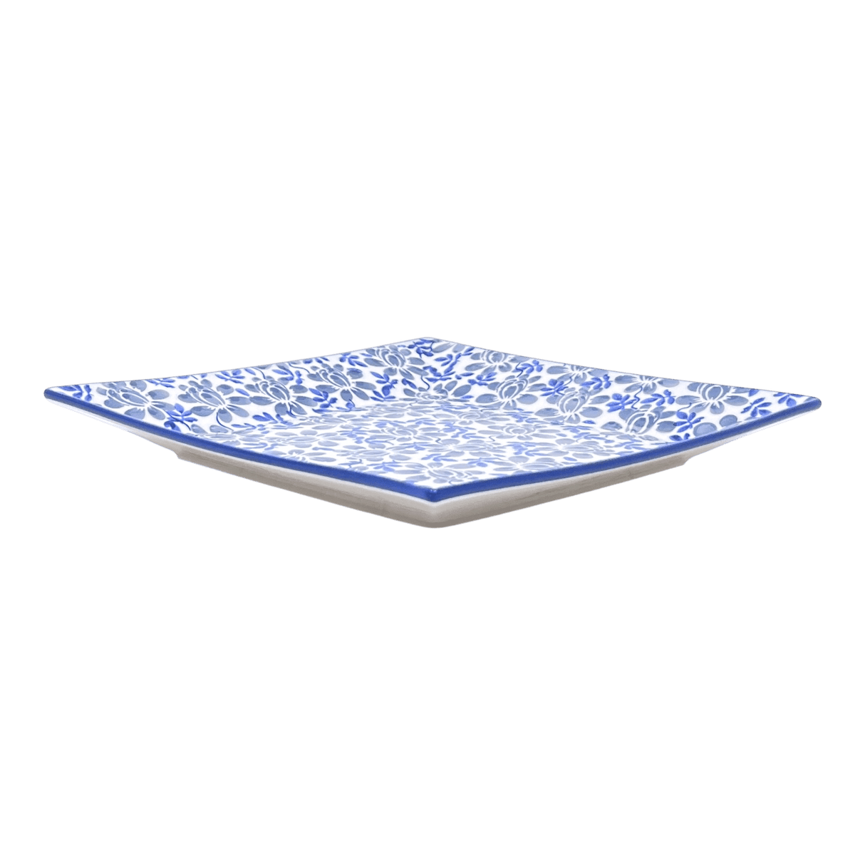 Plate, Square, Salad, 9" in "English Blue" by Manufaktura | T146U-AS53