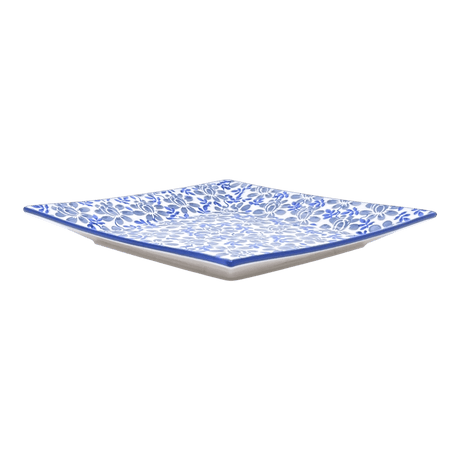 Plate, Square, Salad, 9" in "English Blue" by Manufaktura | T146U-AS53
