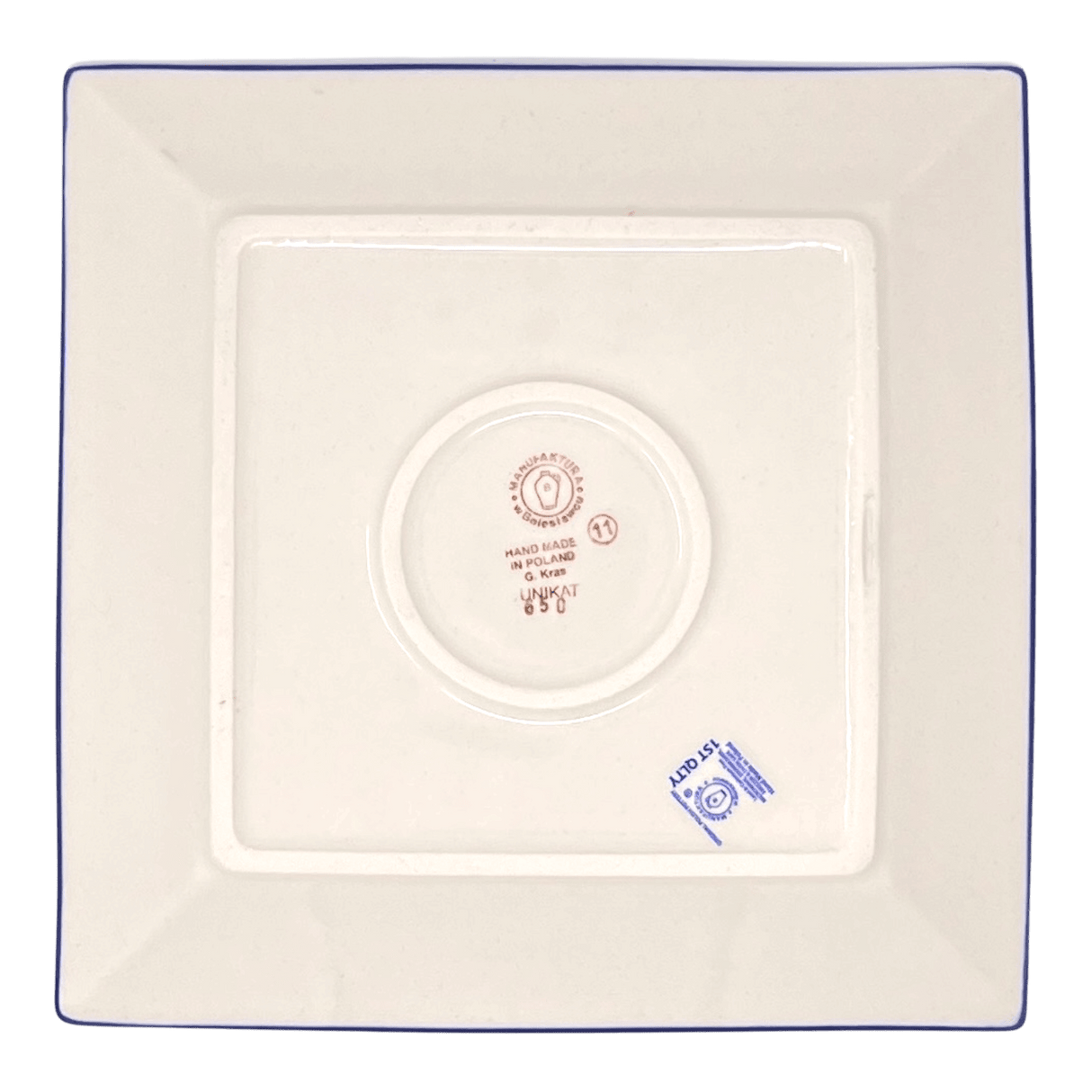 Plate, Square, Salad, 9" in "Strawberry Fields" by Manufaktura | T146U-AS59