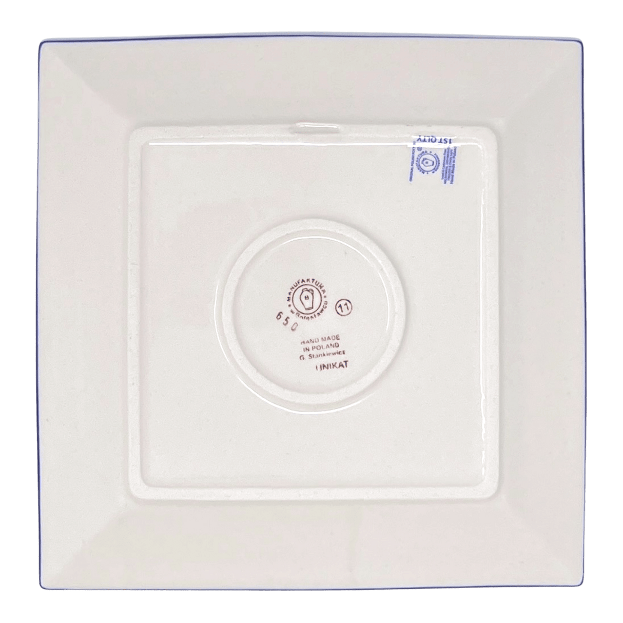 Plate, Square, Salad, 9" in "Chicken Dance" by Manufaktura | T146U-P320