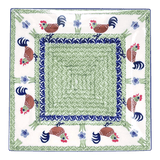 Plate, Square, Salad, 9" in "Chicken Dance" by Manufaktura | T146U-P320