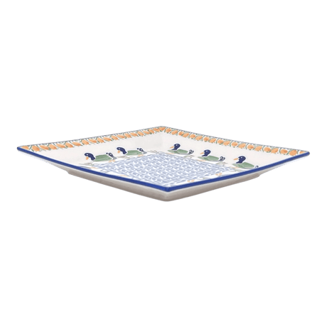 Plate, Square, Salad, 9" in "Ducks in a Row" by Manufaktura | T146U-P323