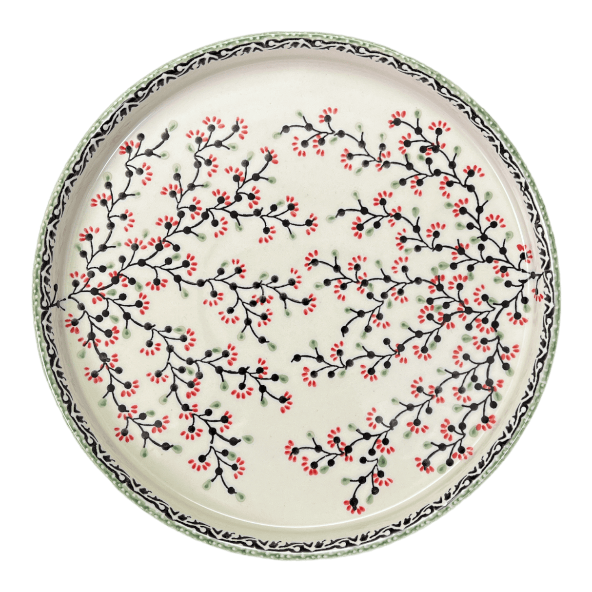 Tray, Round, 10.25" in "Cherry Blossoms" by Manufaktura | T153S-DPGJ