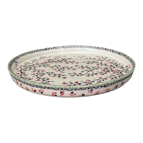 Polish Pottery 10.25" Round Tray (Cherry Blossom) | T153S-DPGJ Additional Image at PolishPotteryOutlet.com