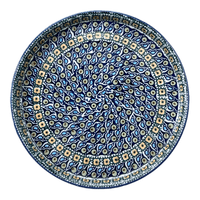 A picture of a Polish Pottery 10.25" Round Tray (Olive Orchard) | T153S-DZ as shown at PolishPotteryOutlet.com/products/round-tray-olive-orchard-t153s-dz