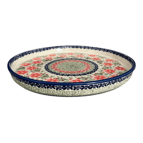 Tray, Round, 10.25" in "Pink Poinsettia" by Manufaktura | T153S-PS14