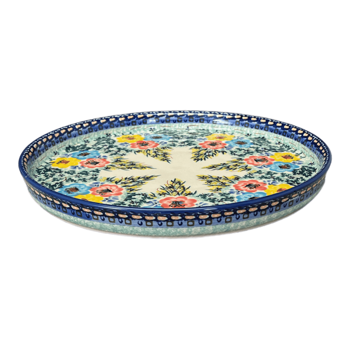 Tray, Round, 10.25" in "Brilliant Garland" by Manufaktura | T153S-WK79