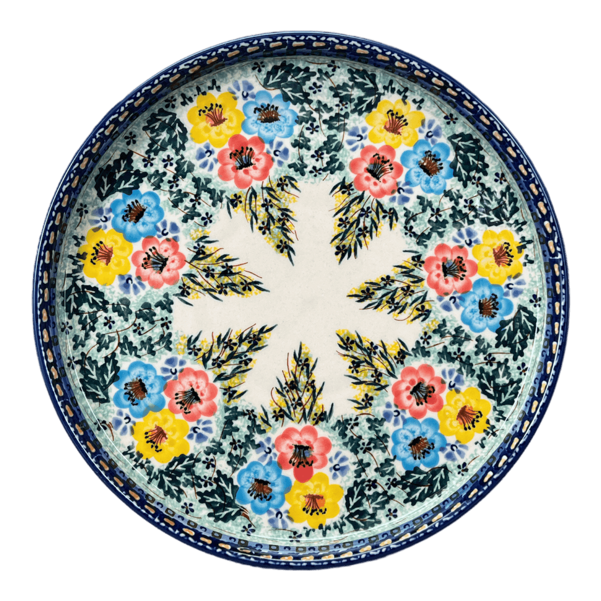 Tray, Round, 10.25" in "Brilliant Garland" by Manufaktura | T153S-WK79