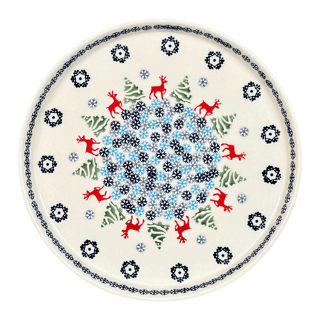 Tray, Round, 10.25" in "Reindeer Games" by Manufaktura | T153T-BL07
