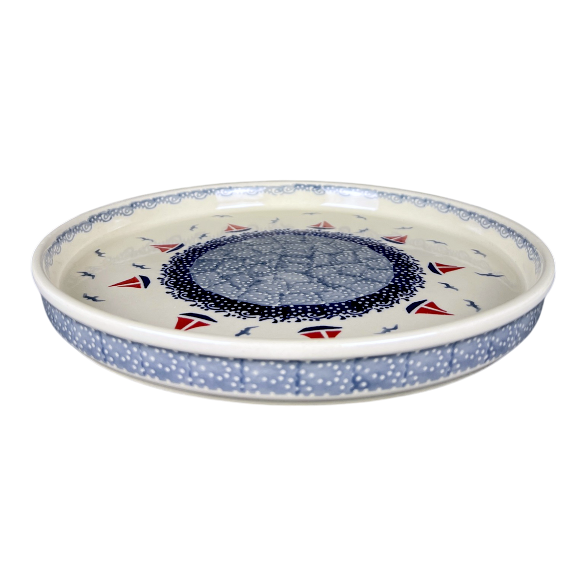 Tray, Round, 10.25" in "Smooth Seas" by Manufaktura | T153T-DPML