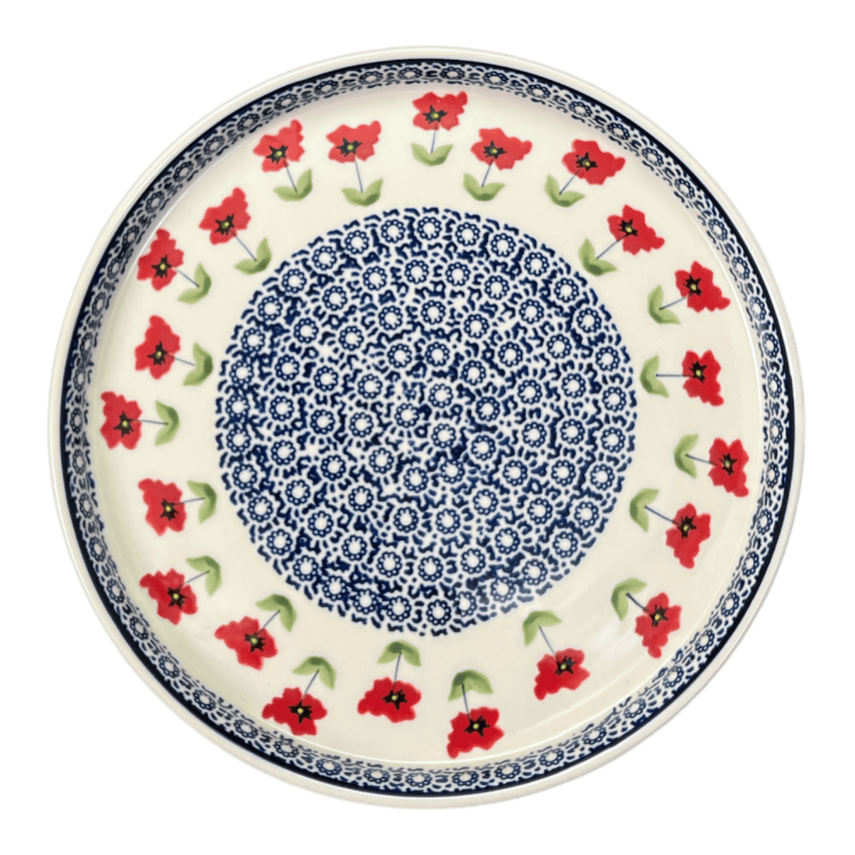 Tray, Round, 10.25" in "Poppy Garden" by Manufaktura | T153T-EJ01