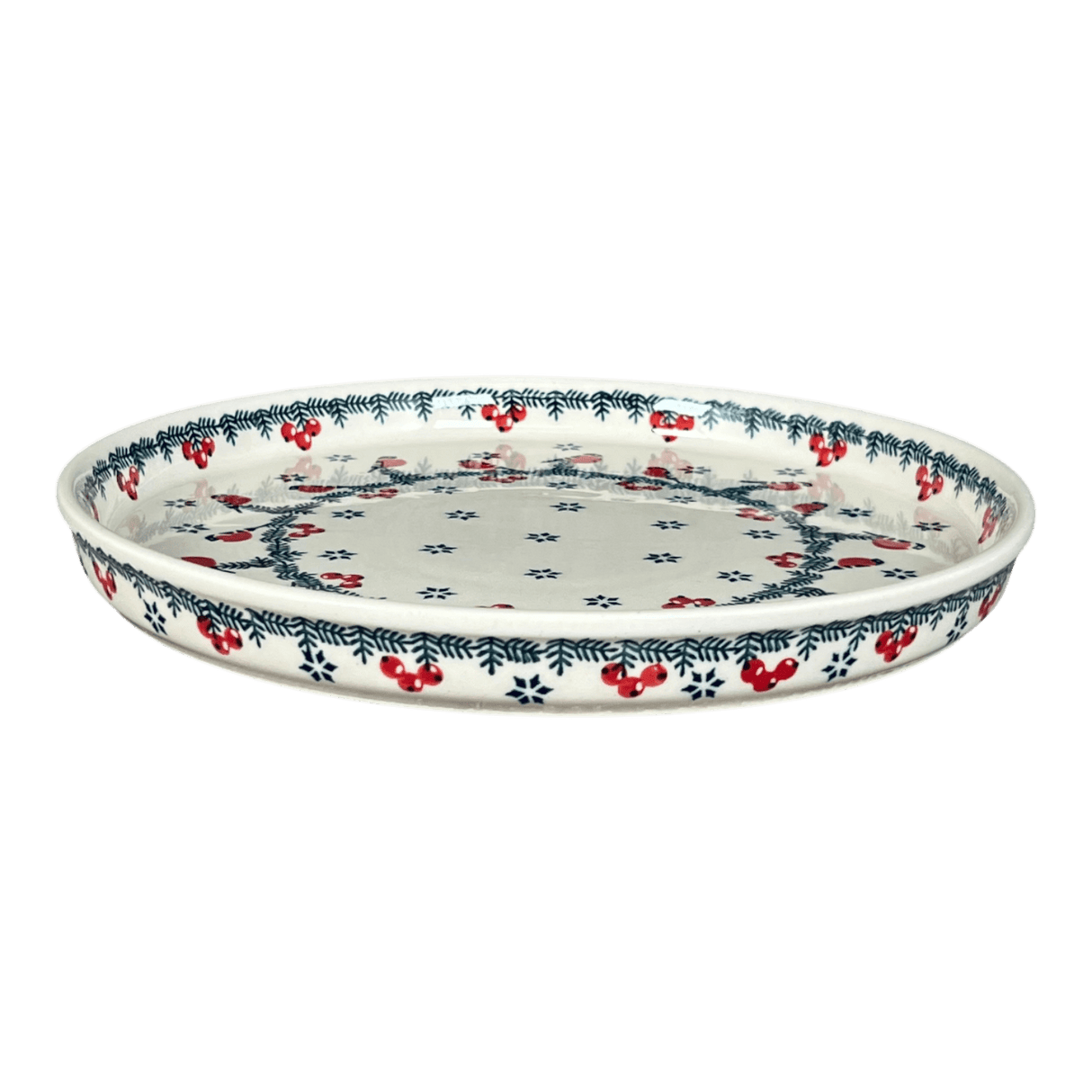 Tray, Round, 10.25" in "Red Bird" by Manufaktura | T153T-GILE