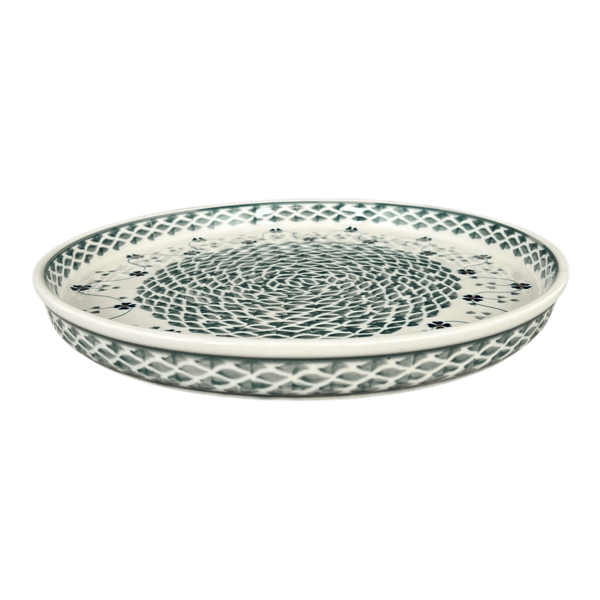 Tray, Round, 10.25" in "Woven Pansies" by Manufaktura | T153T-RV
