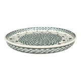 Tray, Round, 10.25" in "Woven Pansies" by Manufaktura | T153T-RV