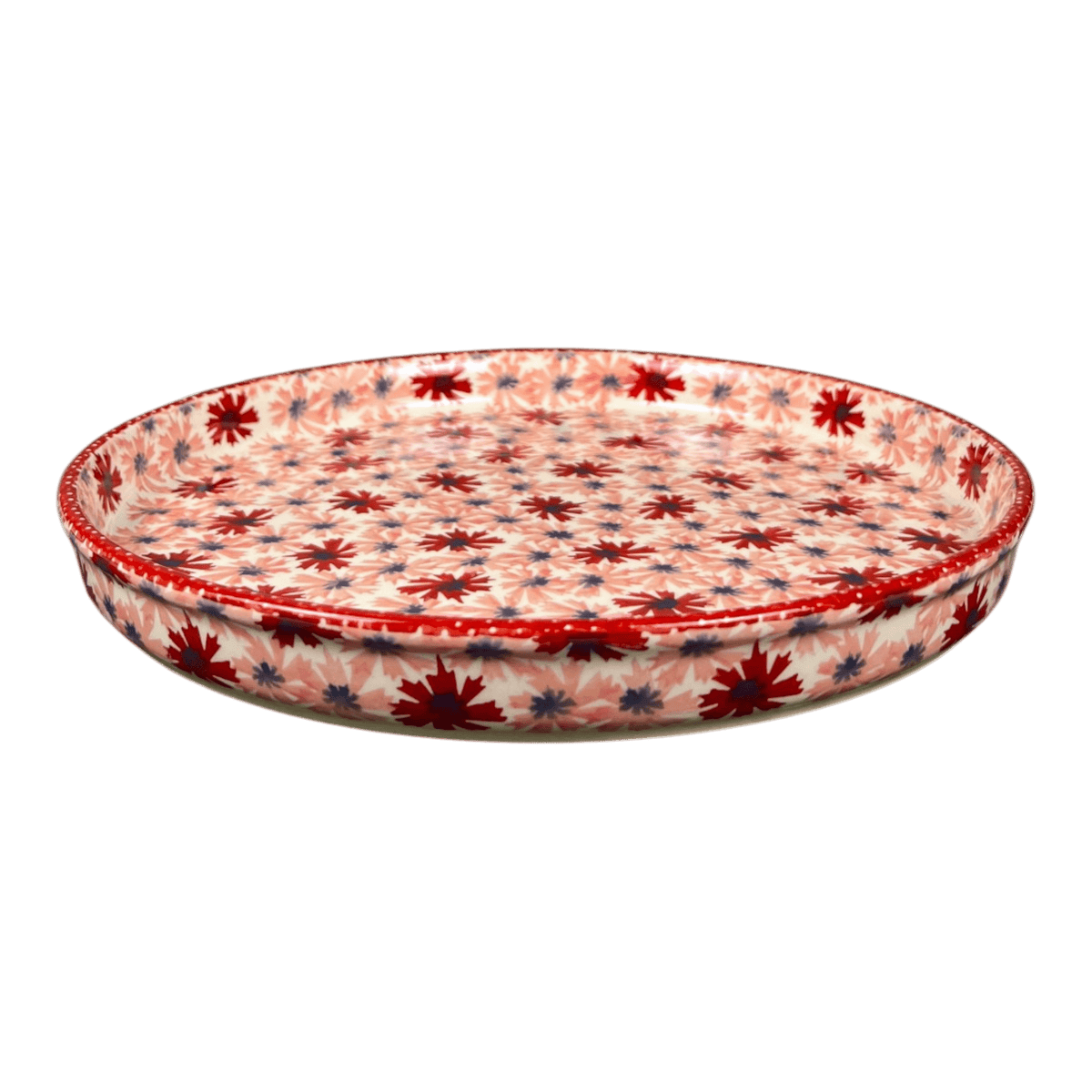 Tray, Round, 10.25" in "Scarlet Daisy" by Manufaktura | T153U-AS73