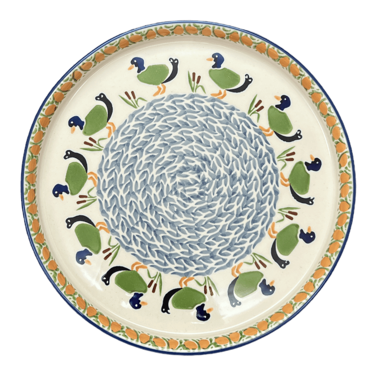 Tray, Round, 10.25" in "Ducks in a Row" by Manufaktura | T153U-P323