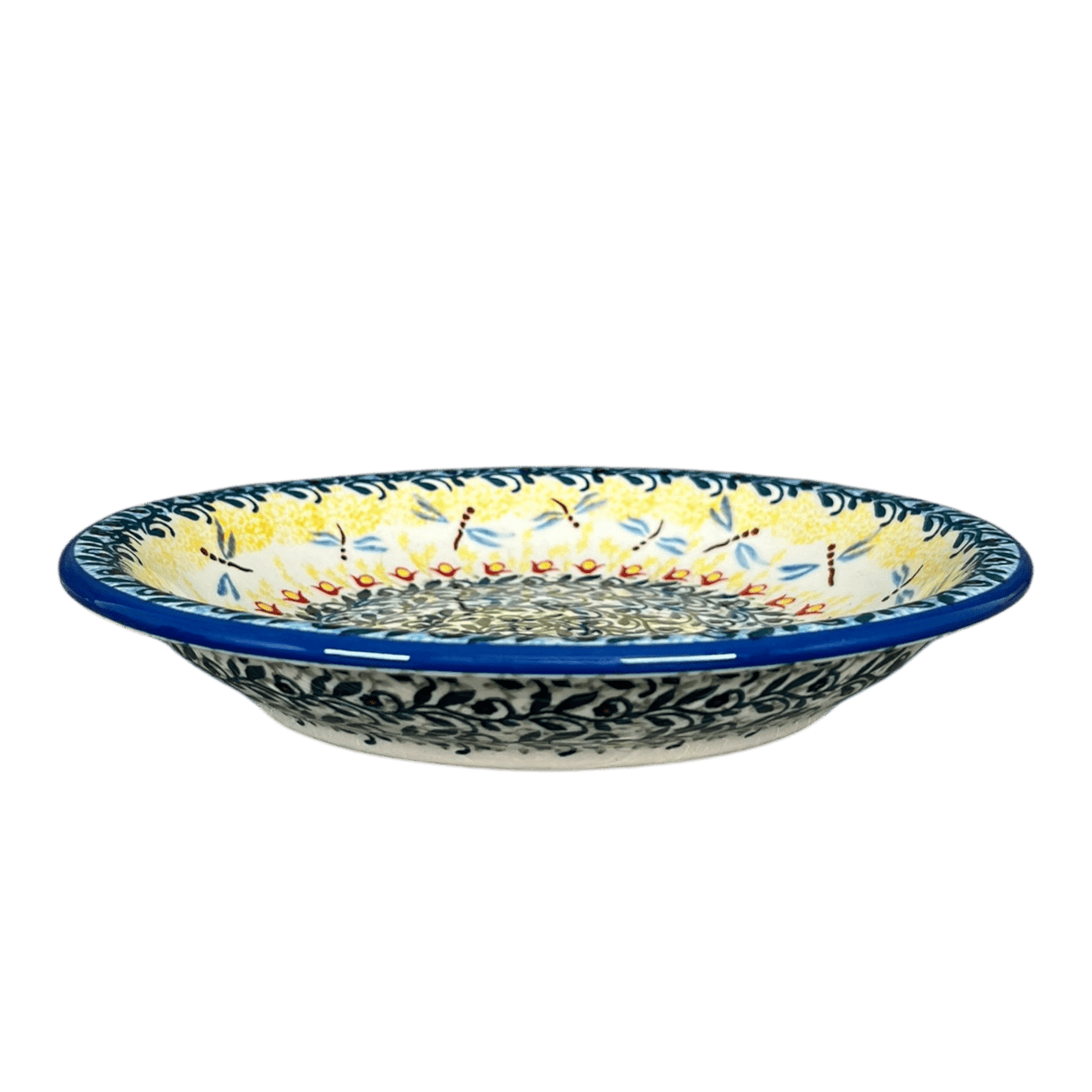 Bowl, Round, Pasta, 9.25" Bowl in "Dragonfly Delight" by Manufaktura | T159S-JZ36