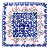 Plate, Square, Dessert, 7" in "Burning Thistle" by Manufaktura | T158S-P270