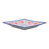 Plate, Square, Dessert, 7" in "Pink Poinsettia" by Manufaktura | T158S-PS14
