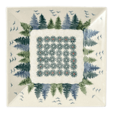 Plate, Square, Dessert, 7" in "Pine Forest" by Manufaktura | T158S-PS29