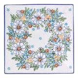 Plate, Square, Dessert, 7" in "Daisy Bouquet" by Manufaktura | T158S-TAB3
