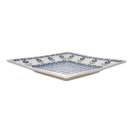 Plate, Square, Dessert, 7" in "Forget Me Not" by Manufaktura | T158T-ASS