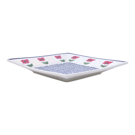 Plate, Square, Dessert, 7" in "Poppy Garden" by Manufaktura | T158T-EJ01
