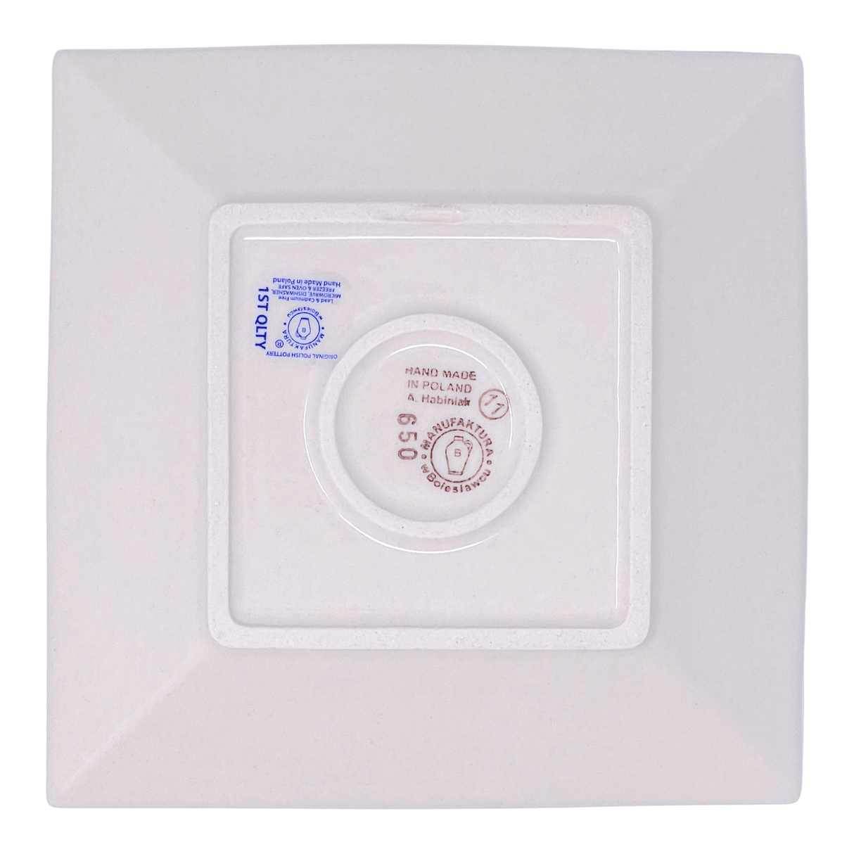 Plate, Square, Dessert, 7" in "Poppy Garden" by Manufaktura | T158T-EJ01