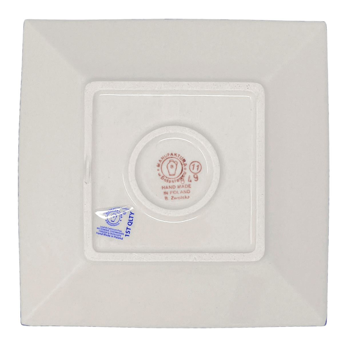 Plate, Square, Dessert, 7" in "Lady Bugs" by Manufaktura | T158T-IF45
