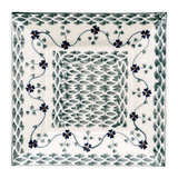 Plate, Square, Dessert, 7" in "Woven Pansies" by Manufaktura | T158T-RV