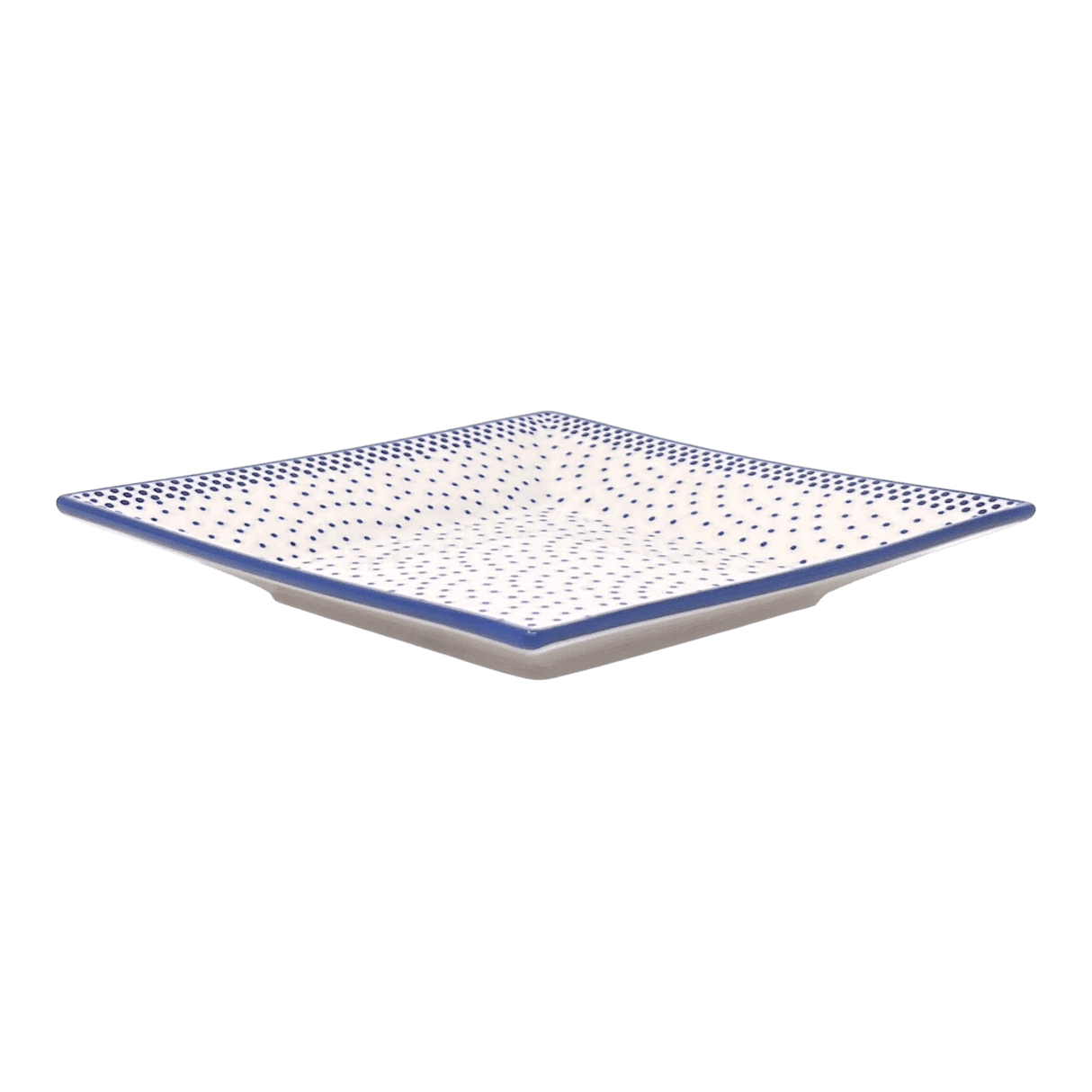Plate, Square, Dessert, 7" in "Misty Blue" by Manufaktura | T158U-61A