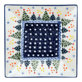 Plate, Square, Dessert, 7" in "Festive Forest" by Manufaktura | T158U-INS6