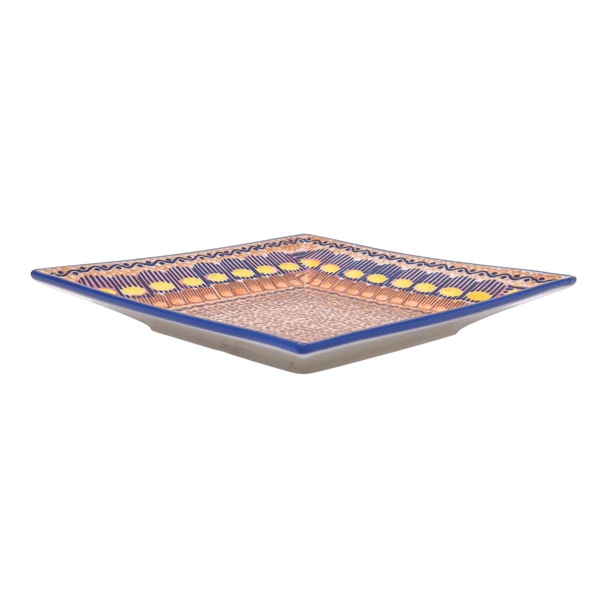 Plate, Square, Dessert, 7" in "Desert Sunrise" by Manufaktura | T158U-KLJ