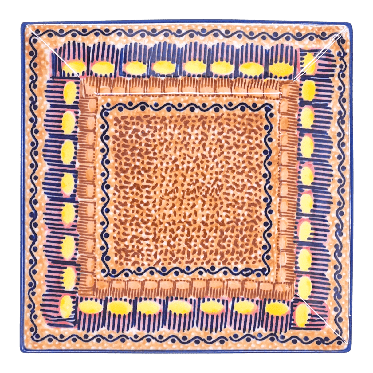 Plate, Square, Dessert, 7" in "Desert Sunrise" by Manufaktura | T158U-KLJ