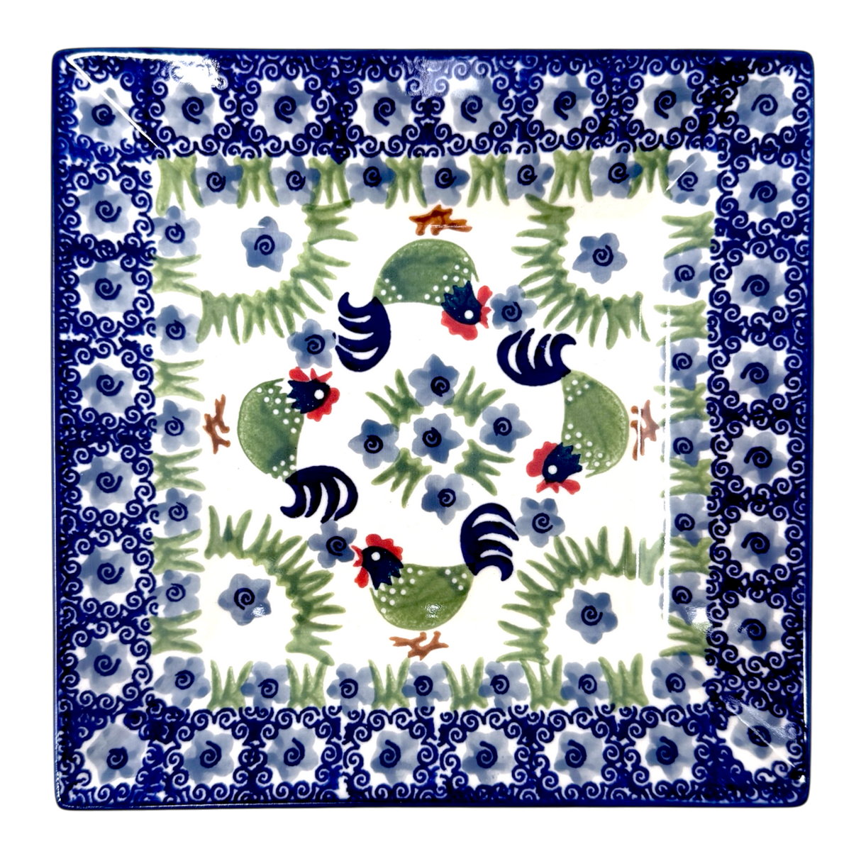 Plate, Square, Dessert, 7" in "Rise & Shine" by Manufaktura | T158U-P319