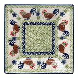 Plate, Square, Dessert, 7" in "Chicken Dance" by Manufaktura | T158U-P320