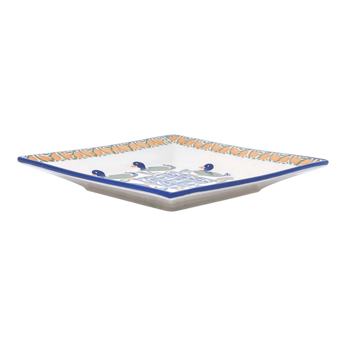 Plate, Square, Dessert, 7" in "Ducks in a Row" by Manufaktura | T158U-P323