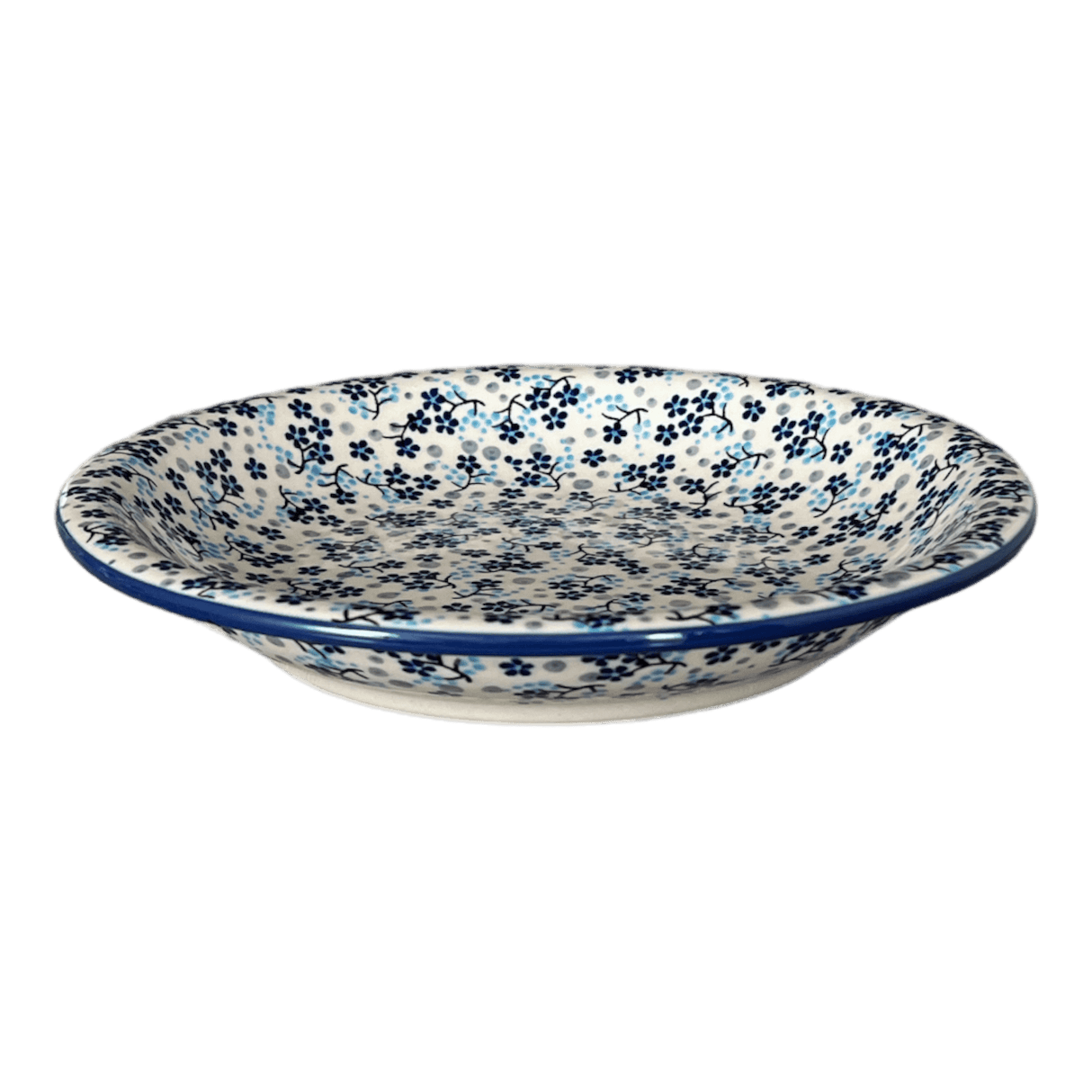Bowl, Round, Pasta, 9.25" Bowl in "Scattered Blues" by Manufaktura | T159S-AS45