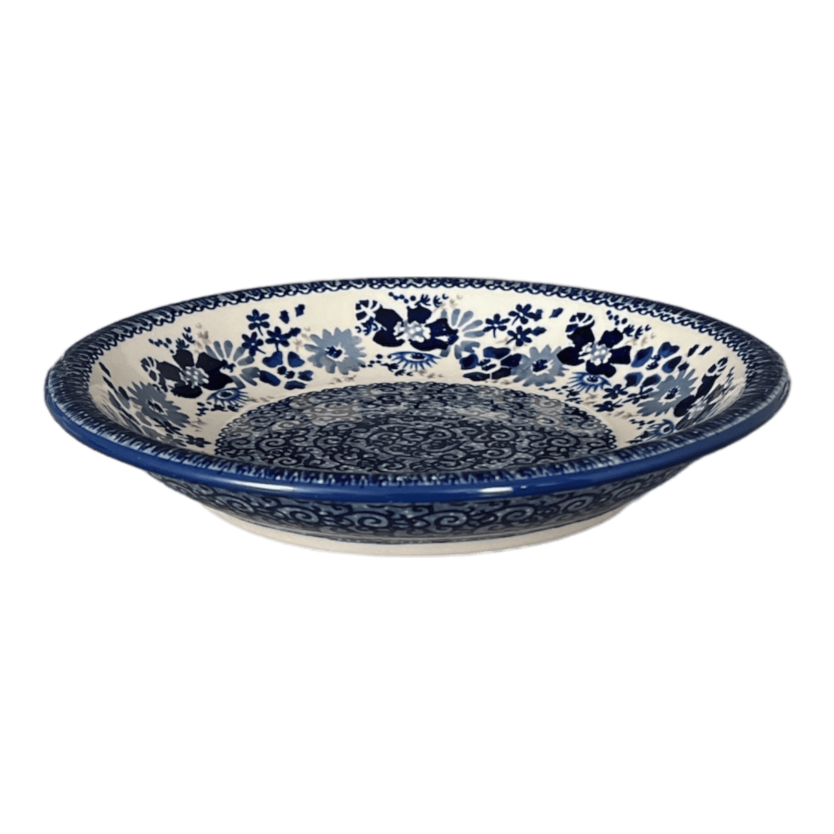 Bowl, Round, Pasta, 9.25" Bowl in "Blue Life" by Manufaktura | T159S-EO39